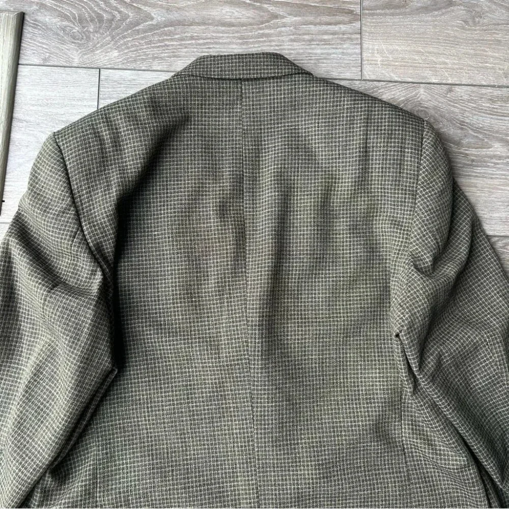 Vintage Moores Union Made Pure Wool High Twist Checked Blazer